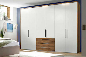 Kleiderschrank Z20762 -  Lack weiß modern