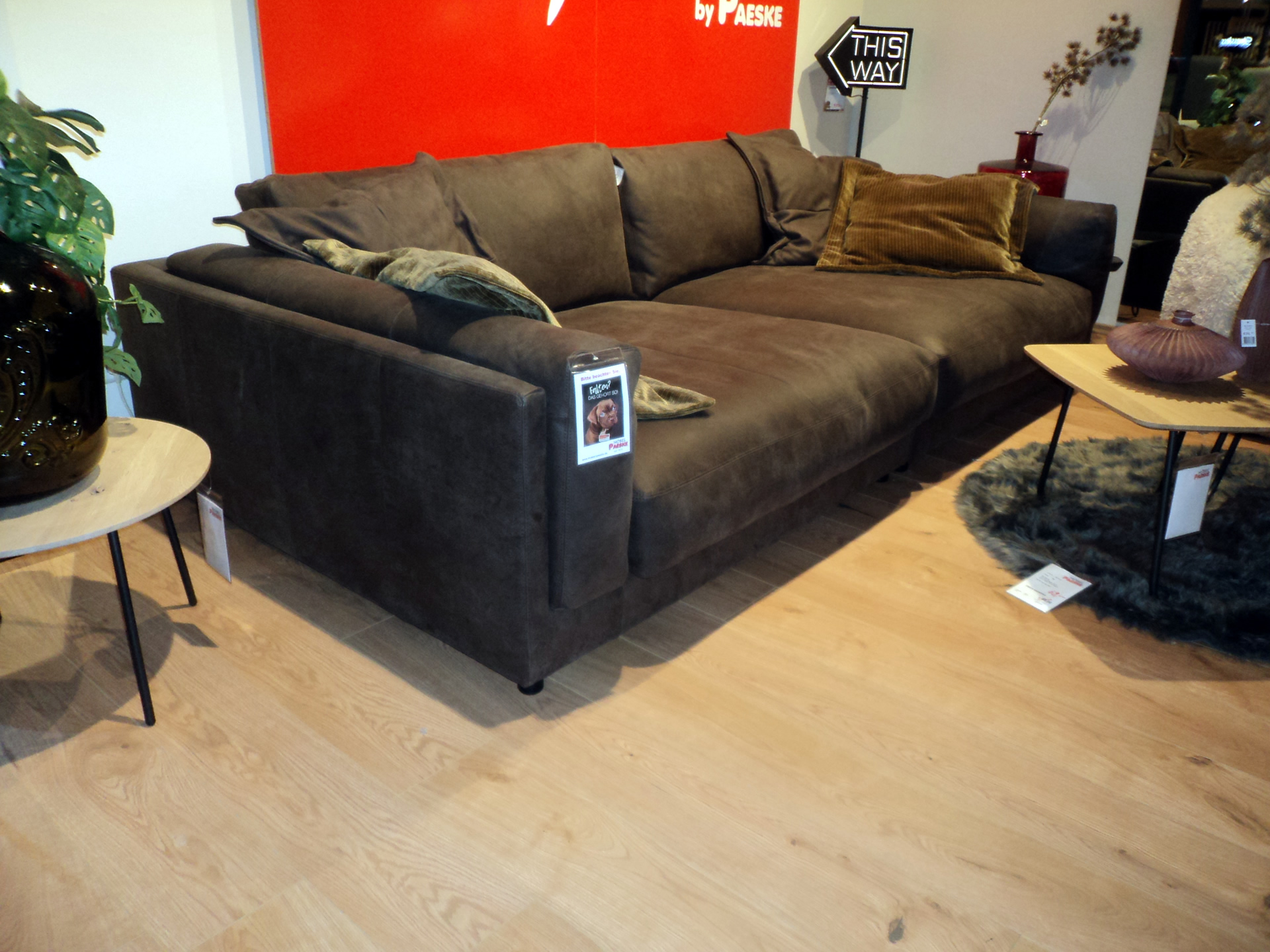 Bigsofa Cross Size in Naturleder